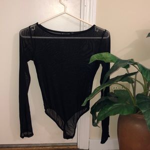 Pretty little thing black shear bodysuit